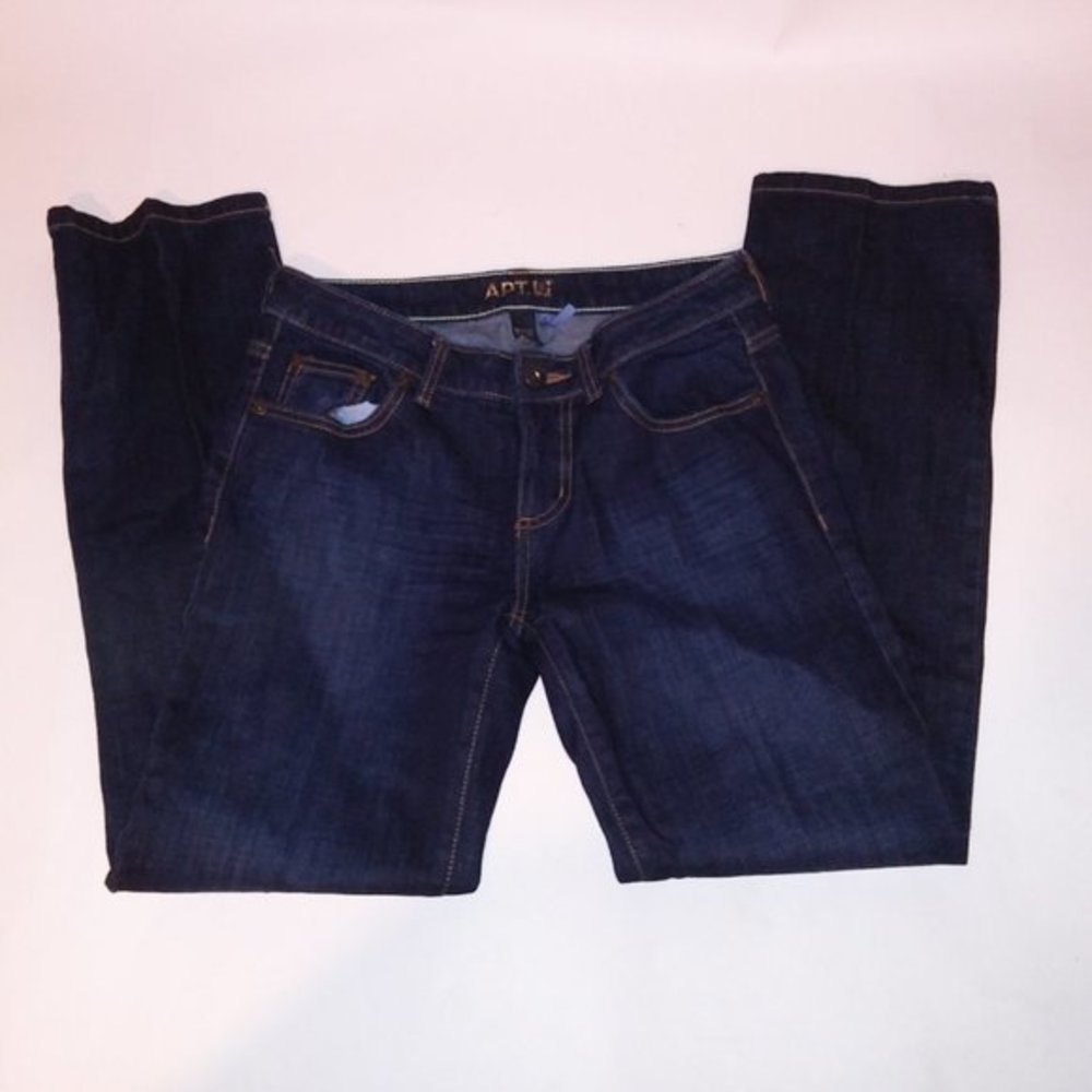 Apt 9 Jeans Womens Size 2 Modern Dark Wash Denim Cotton Spandex Waist 15" Rise 8 - Picture 5 of 11